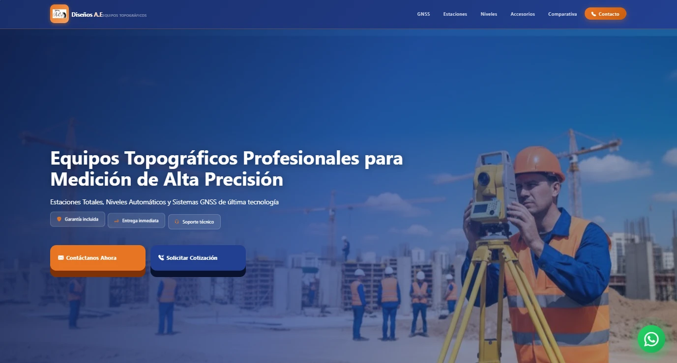 DiseAE, catálogo de equipos topográficos