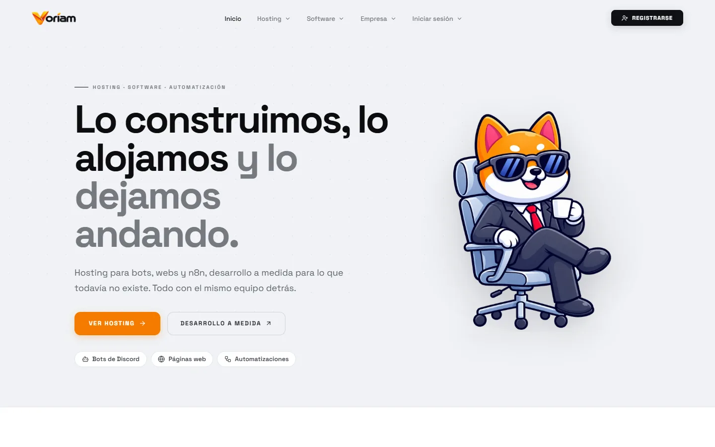 Sitio de Voriam Technologies
